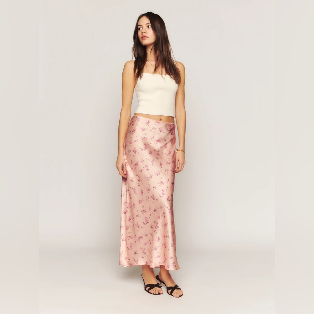 Reformation Layla Silk Skirt